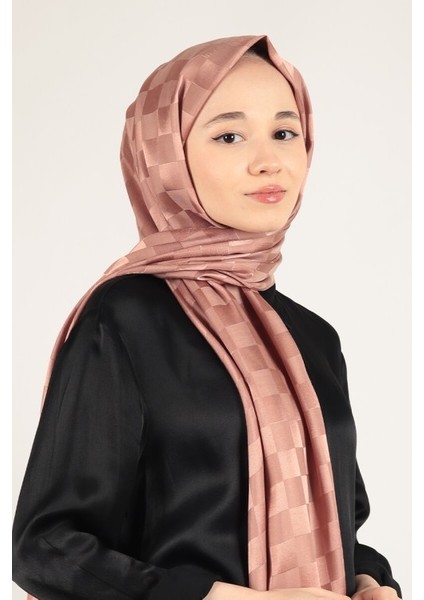 Ipeksi Jakar Italyan Şal Dama Desen - Bronz