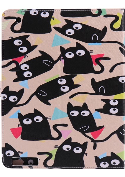 Apple iPad 4 & 3 & 2 Için Deri Kılıf Küçük Kedi (Yurt Dışından) modelleri