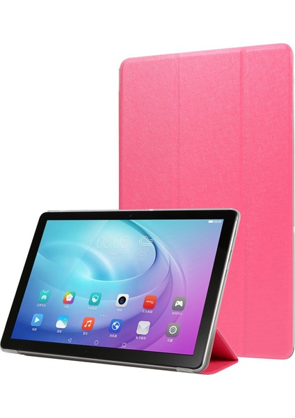 Samsung Galaxy Tab A7 10.4 T500 Deri Kılıf Rose Red (Yurt Dışından)