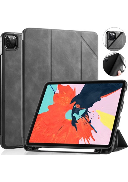 Apple iPad Pro 11 (2020) Deri Kılıfı Için Gri (Yurt Dışından)