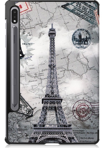 Custer Painted Tablet Leather Case For Samsung Galaxy Tab S8 (Retro Tower) (Yurt Dışından)