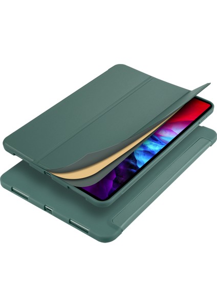 Apple iPad Pro 11 Inç 2020 Için Deri Kılıf Çam Yeşili (Yurt Dışından)