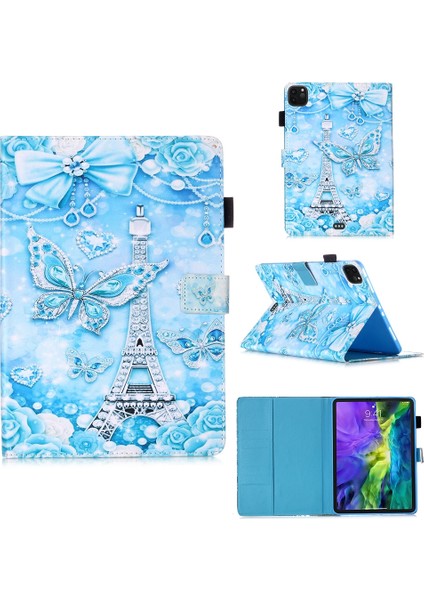 Apple iPad Pro 11 Inç 2020 Için Deri Kılıf Kule Kelebek (Yurt Dışından)