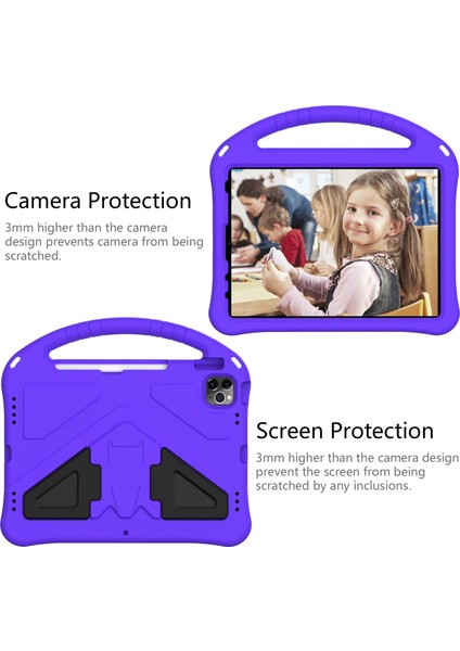 Apple iPad Pro 11 (2020 & 2018) Için Eva Daire Karşıtı Tutucu Koruyucu Kılıf Shell Falling Purple (Yurt Dışından) fırsatları