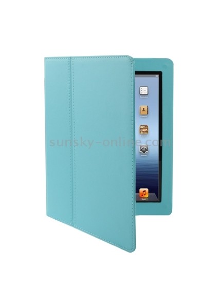 Apple iPad 4 & 3 & 2 Için Deri Kılıf Bebek Mavisi (Yurt Dışından)