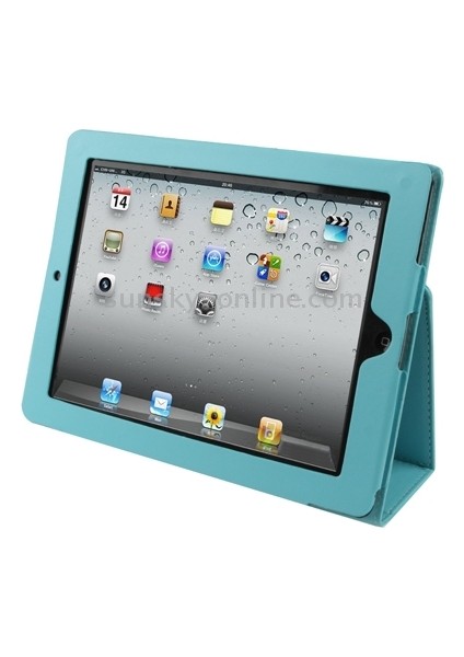 Apple iPad 4 & 3 & 2 Için Deri Kılıf Bebek Mavisi (Yurt Dışından)