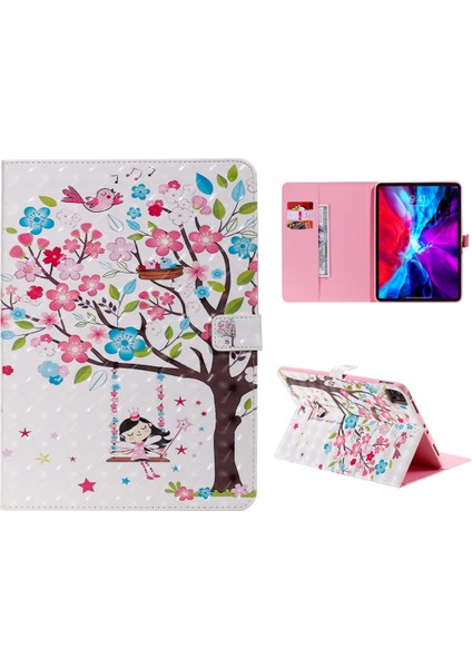 Apple iPad Pro 11 Inç 2020 Için Deri Kılıf Ağacın Altında Kız (Yurt Dışından)