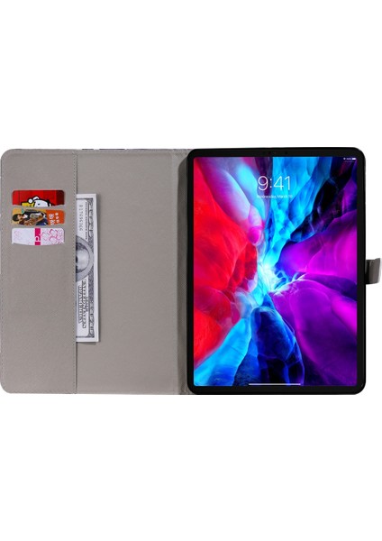 Apple iPad Pro 11 Inç 2020 Için Deri Kılıf Pembe Kelebek (Yurt Dışından)