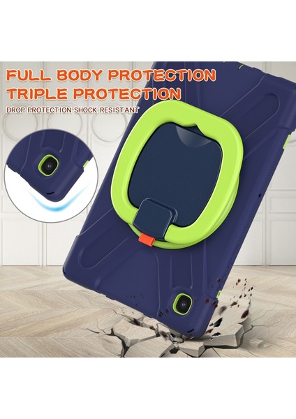 Samsung Galaxy Tab A7 10.4 (2020) T500 / T505 Kılıfı Navy Blue + Yellow Green (Yurt Dışından) modelleri