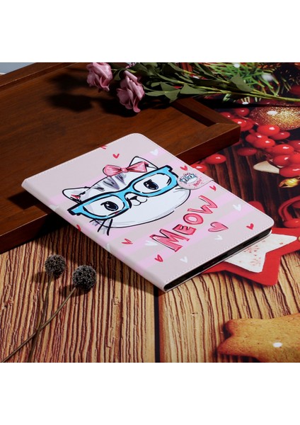 For Apple iPad Pro 11 (2020) Leather Case Glasses Cat (Yurt Dışından) modelleri