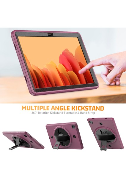 Tablet Kılıfı Için Samsung Galaxy Tab A7 10.4 T500 / T505 Dark Rose Red (Yurt Dışından)