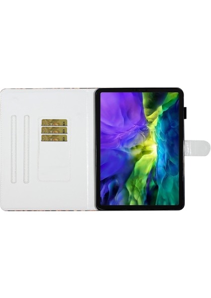 For Apple iPad Pro 11 (2020) Leather Case Love Panda (Yurt Dışından)