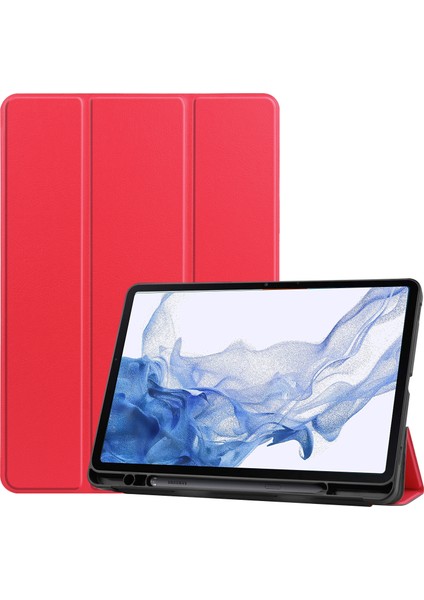 Three-Folding Tpu Tablet Case For Samsung Galaxy Tab S8 (Red) (Yurt Dışından)