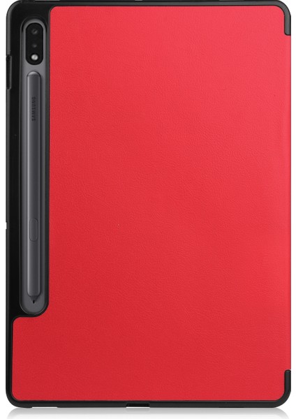 Three-Folding Tpu Tablet Case For Samsung Galaxy Tab S8 (Red) (Yurt Dışından)