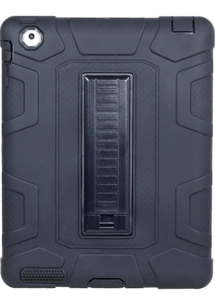 IPAD 4/3/2 Için Silikon + Pc Kılıfı Black (Yurt Dışından)
