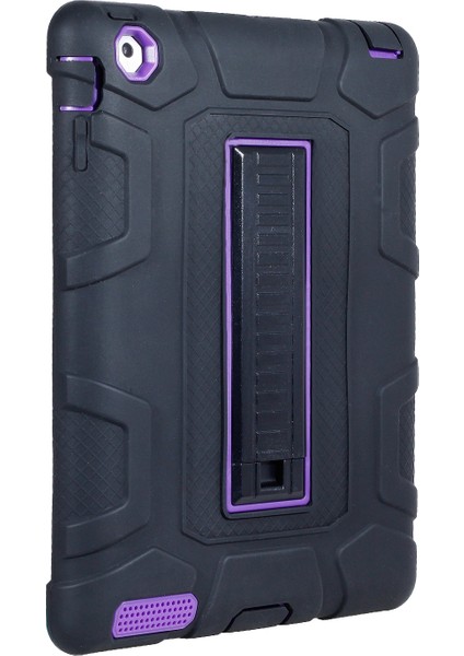 IPAD 4/3/2 Için Silikon + Pc Kılıfı Black + Purple (Yurt Dışından) fiyatları