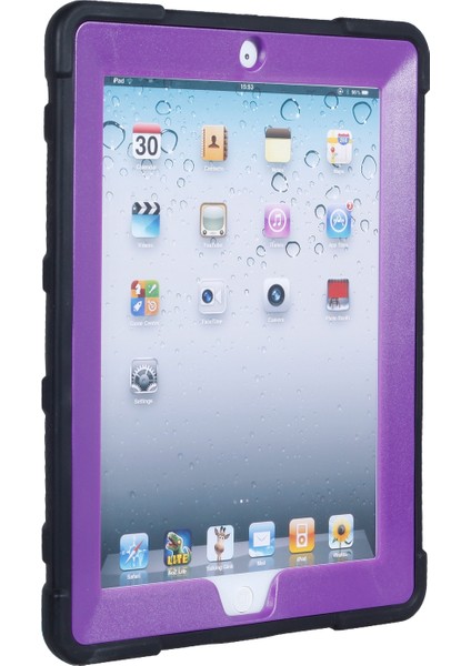 IPAD 4/3/2 Için Silikon + Pc Kılıfı Black + Purple (Yurt Dışından) modelleri