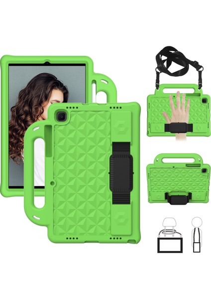 Galaxy Tab A7 10.4 (2020) T500 / T505 Elmas Serisi Eva Kılıfı Green (Yurt Dışından)