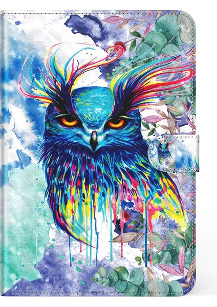 Samsung Galaxy Tab A7 SM-T500 Için Deri Tablet Kılıfı Baykuş (Yurt Dışından) fiyatları