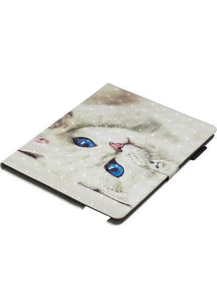 Apple iPad 4 & 3 & 2 Için Deri Kılıf Beyaz Kedi (Yurt Dışından) fiyatları
