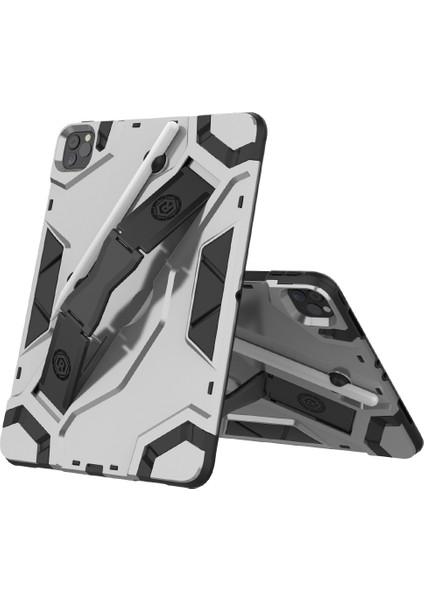 IPAD Pro 11 (2020) Tpu + Pc Koruyucu Kılıf Gümüş Rengi (Yurt Dışından)