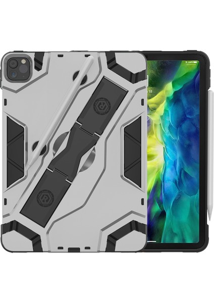 IPAD Pro 11 (2020) Tpu + Pc Koruyucu Kılıf Gümüş Rengi (Yurt Dışından)