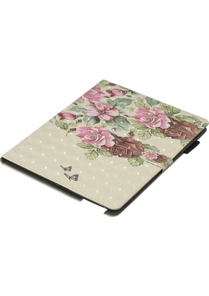 Apple iPad 4 & 3 & 2 Için Deri Kılıf Çiçek Kelebek (Yurt Dışından)