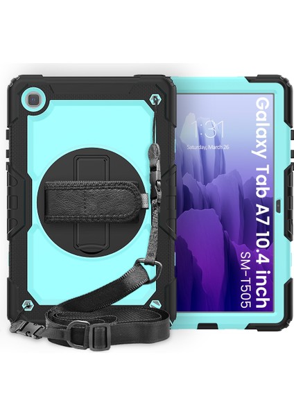 Samsung Galaxy Tab A7 (2020) T500 / T505 Durumda Black Light Blue (Yurt Dışından)