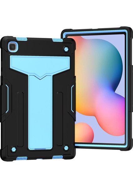 Samsung Galaxy Tab A7 10.4 (2020) T-Şekilli Tutucu Kılıf Black+Blue (Yurt Dışından)