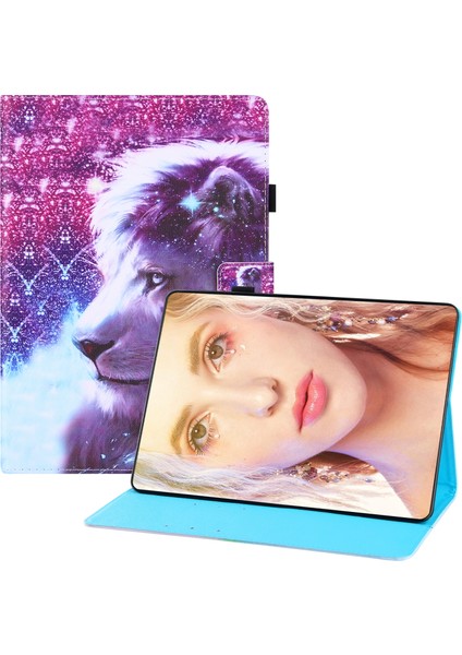 Samsung Galaxy Tab A7 (2020) T500 Deri Kılıf Lion (Yurt Dışından)