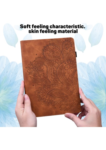 Samsung Galaxy Tab A7 T500 Tpu + Pu Kılıf Brown (Yurt Dışından)