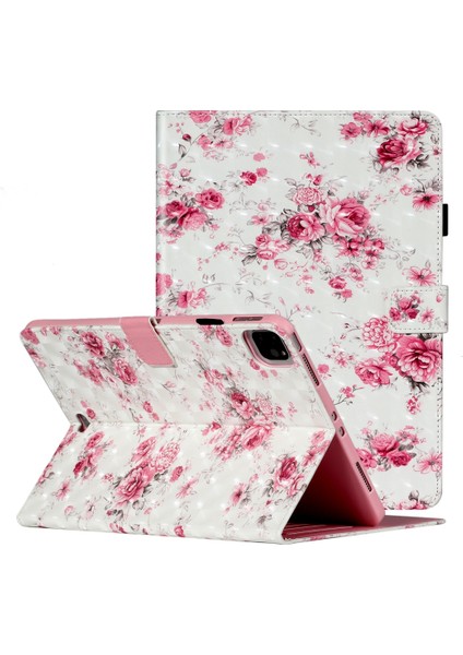 For Apple iPad Pro 11 Inch (2020) Leather Case Gül Çiçek (Yurt Dışından)