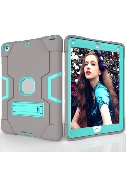 Standlı Silikon + Pc Koruyucu Kılıf Gri + Nane Yeşili (Yurt Dışından) fiyatları