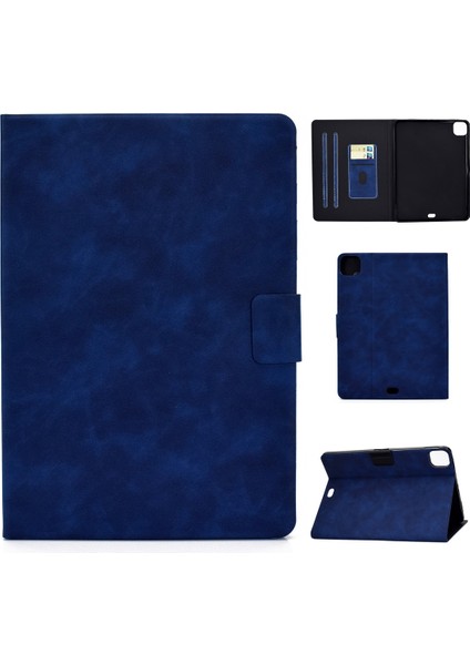 IPAD Pro 11 (2020) & (2018) Deri Kılıf Mavi (Yurt Dışından)