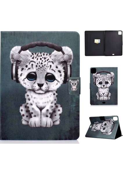 Apple iPad Pro 11 Inç 2020 Için Deri Kılıf Müzik Leoparı (Yurt Dışından)