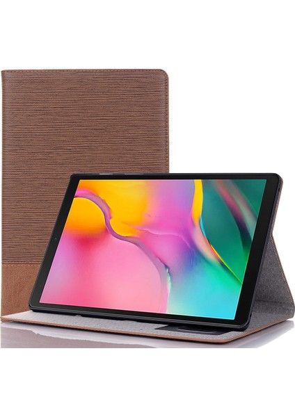 Samsung Galaxy Tab A7 T500 Için Deri Tablet Kılıfı Light Brown (Yurt Dışından)