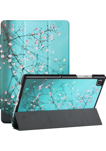 Samsung Galaxy Tab A7 (2020) / T500 / T505 Pu Kılıf Plum Blossom (Yurt Dışından)