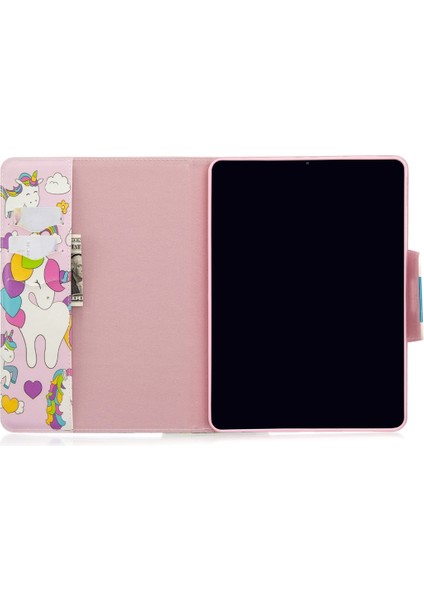 Apple iPad Pro 11 Inç 2020 Için Deri Kılıf Tek Boynuzlu Atlar (Yurt Dışından)
