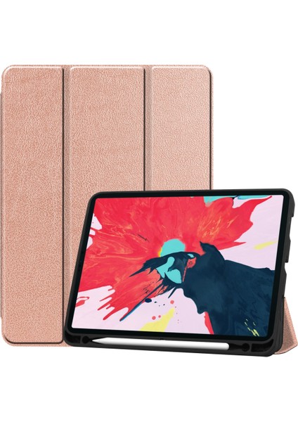 Apple iPad Pro 11 Inç 2020 Için Deri Kılıf Altın Gül (Yurt Dışından)