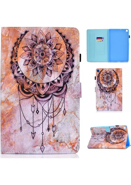 Samsung Galaxy Tab A7 (2020) T500 Renkli Çizim Kılıf Için Dreamcatcher (Yurt Dışından)