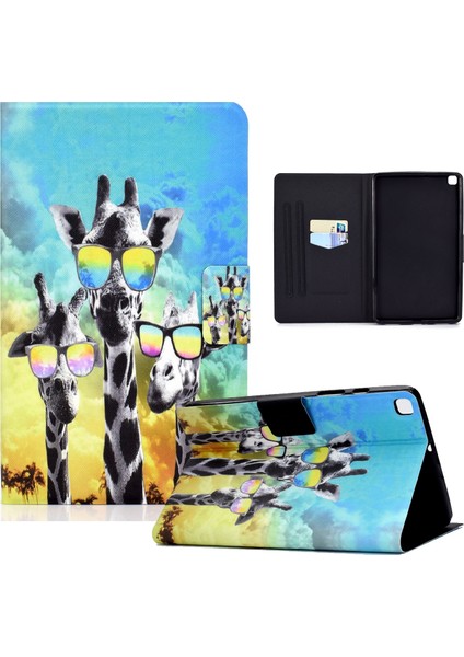 Samsung Galaxy Tab A7 10.4 2020 T500 / T505 Deri Kılıf Spectacled Deer (Yurt Dışından)
