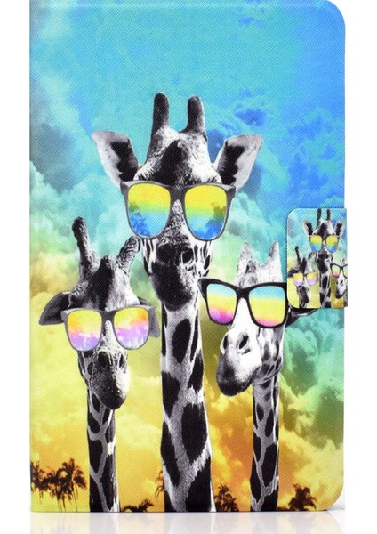 Samsung Galaxy Tab A7 10.4 2020 T500 / T505 Deri Kılıf Spectacled Deer (Yurt Dışından) modelleri