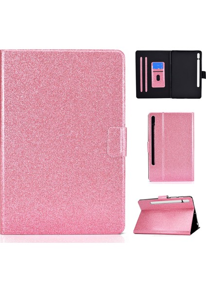 Samsung Galaxy Tab S8 / S7 Için Glitter Toz Kılıfı (Pink) (Yurt Dışından)