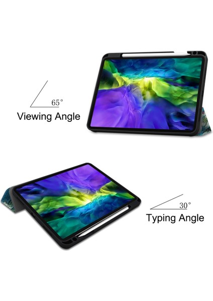 Apple iPad Pro 11 Inç 2020 Için Deri Kılıf Kayısı Çiçeği (Yurt Dışından)