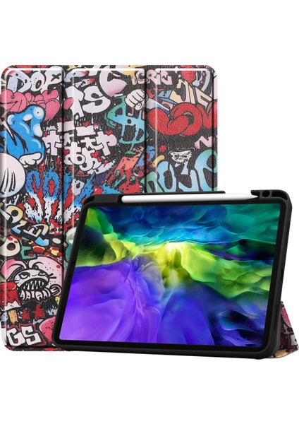 Apple iPad Pro 11 Inç 2020 Için Deri Kılıf Duvar Yazısı (Yurt Dışından)