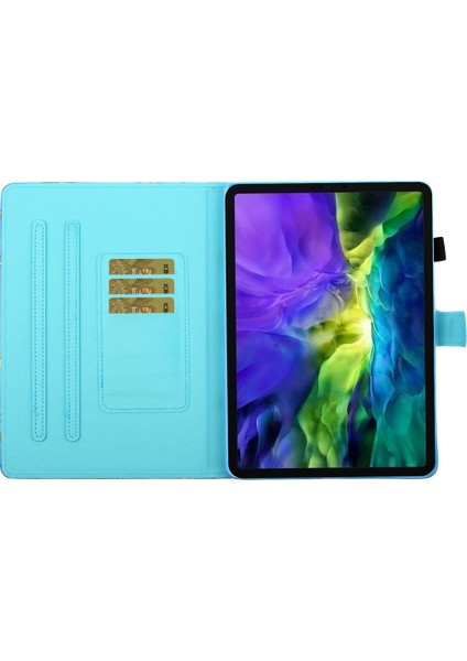 Apple iPad Pro 11 Inç 2020 Için Deri Kılıf Altın Kaplama Mermer (Yurt Dışından)