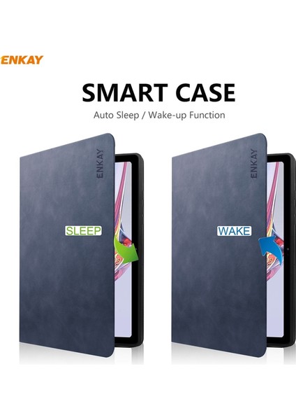 Galaxy Tab Için Enkay Akıllı Kılıf A7 10.4 2020 T500 / T505 Dark Blue (Yurt Dışından)