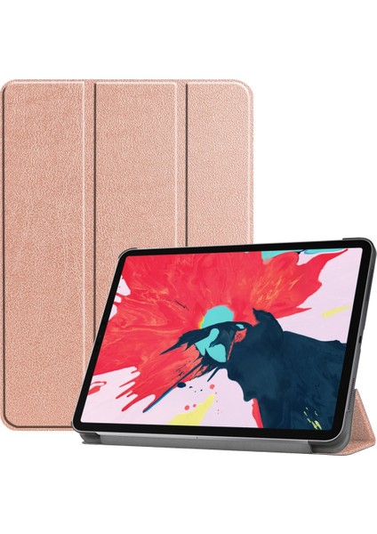 PLZ Shop Apple iPad Pro 11 Inç 2020 Için Deri Kılıf Altın Gül (Yurt Dışından)