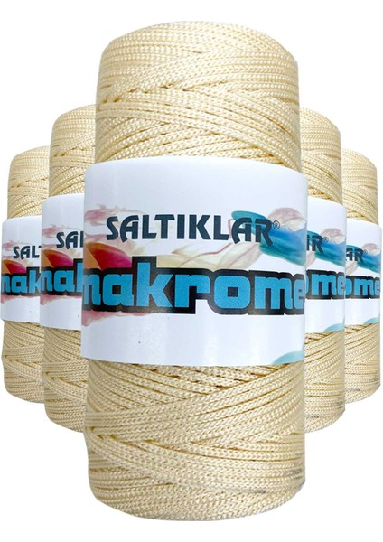 5 Adet Polyester Makrome Ipi 270 Krem 100 gr