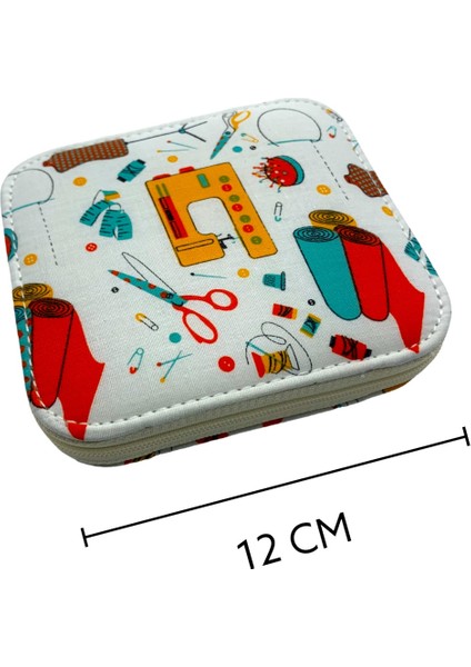 Çantalı Dikiş Seti 12 cm Boyutunda 12 Farklı Renk İplik ve Gerekli Aletler modelleri